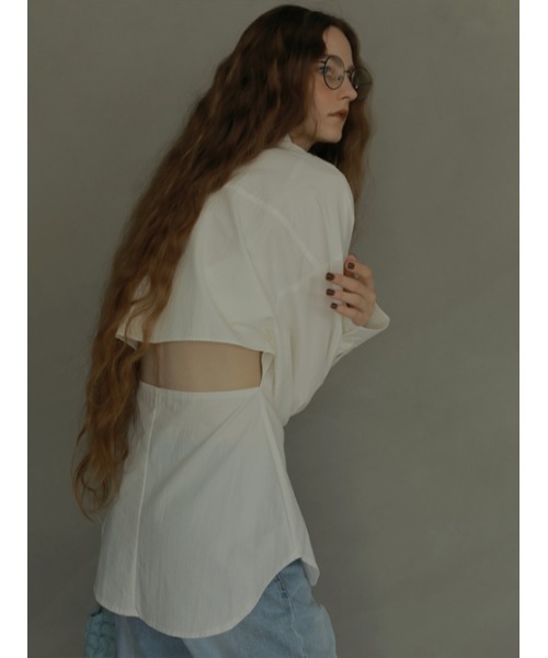 AMAIL(アマイル)の「Back hello manish shirt(シャツ/ブラウス・レディース・ホワイト・FREE)」の1枚目の写真