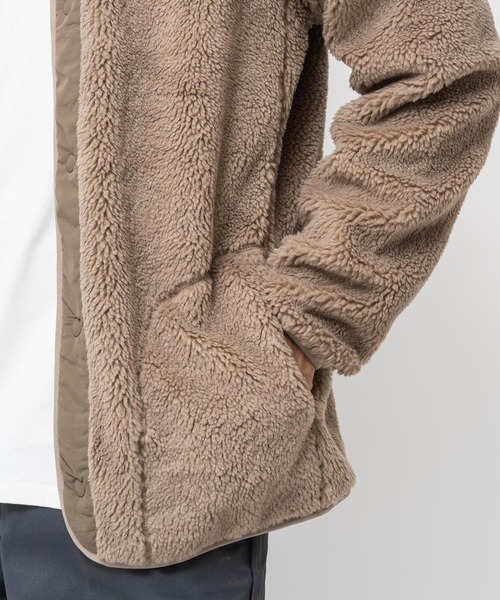 WILD THINGS(ワイルドシングス)の「【 WILD THINGS / ワイルドシングス 】 フラッフィーボアカーディガン FLUFFY BOA CARDIGAN フリース INS WT22133KY(ノーカラージャケット・メンズ・ブラック/グレイッシュベージュ・MEDIUM/LARGE)」の13枚目の写真