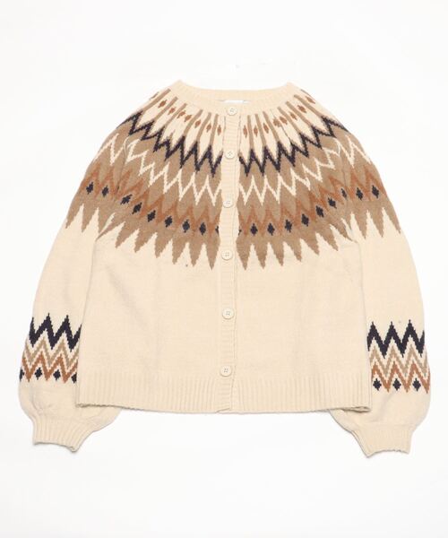 EDIT Gris（エディットグリ）の「求心柄ニットカーディガン（ニット/セーター・レディース・ブラック/レッド/アイボリー・FREE）」の21枚目の写真