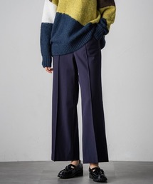 裏起毛サイドラインワイドパンツ