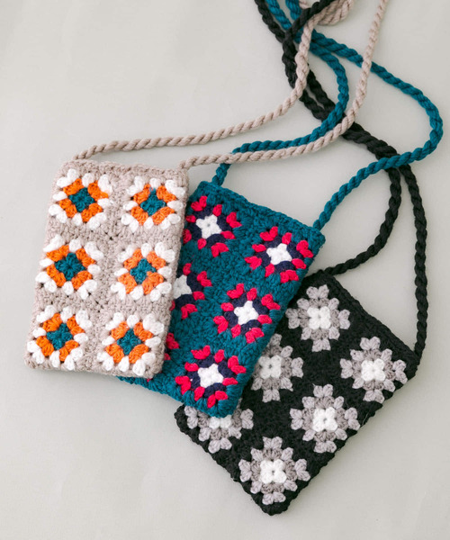 URBAN RESEARCH Sonny Label（アーバンリサーチサニーレーベル）の「ジャガードポシェット（ショルダーバッグ・レディース・ブラック/ベージュ/グリーン・ONE）」の6枚目の写真