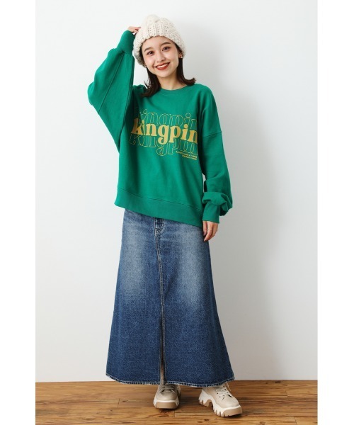 RODEO CROWNS WIDE BOWL（ロデオクラウンズワイドボウル）の「フロントスリットデニムスカート（デニムスカート・レディース・ブルー・X-SMALL/MEDIUM/SMALL）」の9枚目の写真