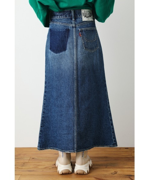 RODEO CROWNS WIDE BOWL（ロデオクラウンズワイドボウル）の「フロントスリットデニムスカート（デニムスカート・レディース・ブルー・X-SMALL/MEDIUM/SMALL）」の8枚目の写真