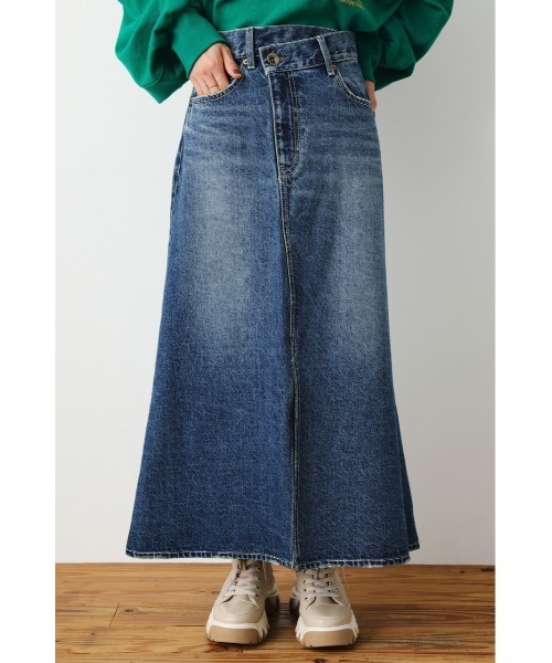 RODEO CROWNS WIDE BOWL（ロデオクラウンズワイドボウル）の「フロントスリットデニムスカート（デニムスカート・レディース・ブルー・X-SMALL/MEDIUM/SMALL）」の16枚目の写真