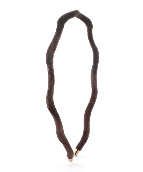 ANEMONE（アネモネ）の「ベロアウェーブスリムカチューシャ（カチューシャ・レディース・ブラック/ブラウン/カーキ/グレー/ベージュ・FREE）」の9枚目の写真