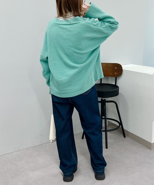 un dix cors（アンディコール）の「機能に優れた　あったかボーダータートルネック（Tシャツ/カットソー・レディース・グレー/アイボリー・FREE）」の20枚目の写真