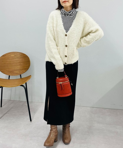 un dix cors（アンディコール）の「機能に優れた　あったかボーダータートルネック（Tシャツ/カットソー・レディース・グレー/アイボリー・FREE）」の13枚目の写真