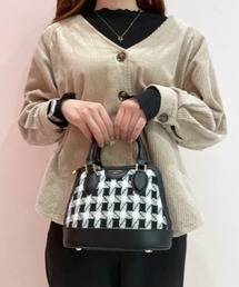 チェックラインハンドバック
