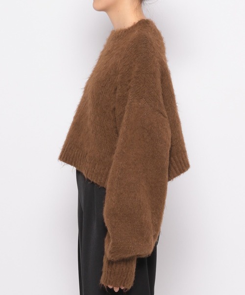 LOWRYS FARM(ローリーズファーム)の「シャギークロップドプルオーバーロングスリーブ 180640(ニット/セーター・レディース・ピンク/ブラウン/アイボリー・FREE)」の13枚目の写真