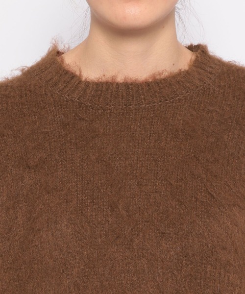 LOWRYS FARM(ローリーズファーム)の「シャギークロップドプルオーバーロングスリーブ 180640(ニット/セーター・レディース・ピンク/ブラウン/アイボリー・FREE)」の15枚目の写真