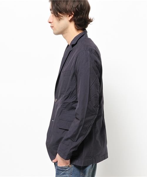 417 EDIFICE（フォーワンセブンエディフィス）の「◇タイプライターシャツジャケット（テーラードジャケット・メンズ・ブルー/ホワイト/ネイビー・MEDIUM/LARGE/SMALL）」の5枚目の写真