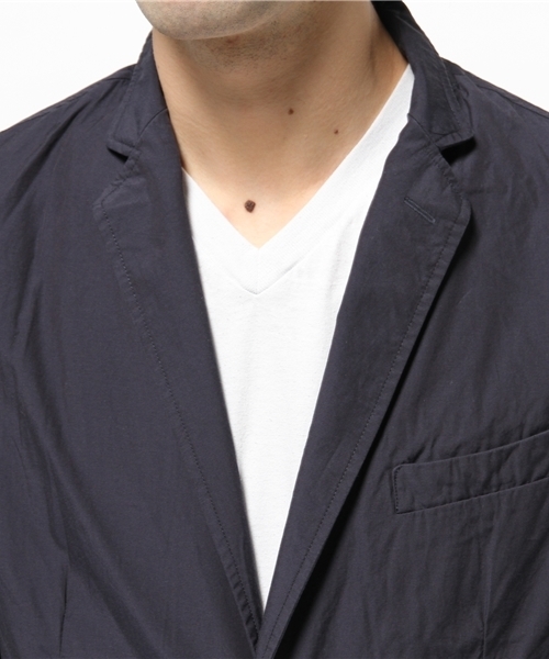 417 EDIFICE（フォーワンセブンエディフィス）の「◇タイプライターシャツジャケット（テーラードジャケット・メンズ・ブルー/ホワイト/ネイビー・MEDIUM/LARGE/SMALL）」の7枚目の写真
