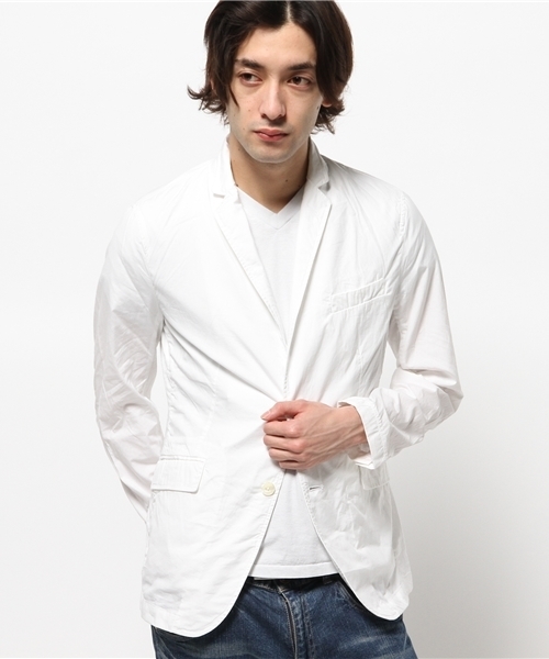 417 EDIFICE（フォーワンセブンエディフィス）の「◇タイプライターシャツジャケット（テーラードジャケット・メンズ・ブルー/ホワイト/ネイビー・MEDIUM/LARGE/SMALL）」の15枚目の写真