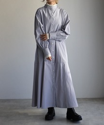 r. | ストライプ マーメイドワンピース(シャツワンピース)