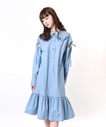 ショルダースリット ワンピース