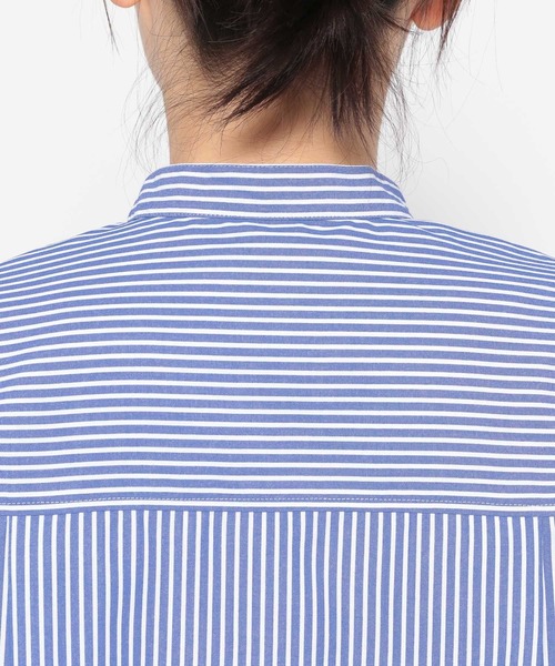 LOWRYS FARM（ローリーズファーム）の「ｅａｓｙケアストライプシャツロングスリーブ　173118（シャツ/ブラウス・レディース・ピンク/オレンジ/ブラック/ブルー・FREE）」の10枚目の写真