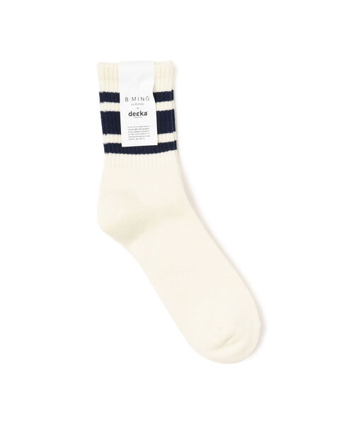 B:MING by BEAMS（ビーミングバイビームス）の「decka quality socks x B:MING by BEAMS / 別注 ヘビーウェイト ライン カラーソックス（ソックス/靴下・メンズ・ネイビー/ホワイト/ブラック/ブラウン系その他2・ONE SIZE）」の8枚目の写真