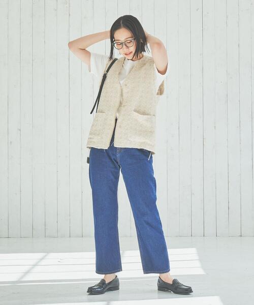 coen（コーエン）の「サマーツイードジレ（ベスト・レディース・ブラック/ベージュ・L/M）」の10枚目の写真