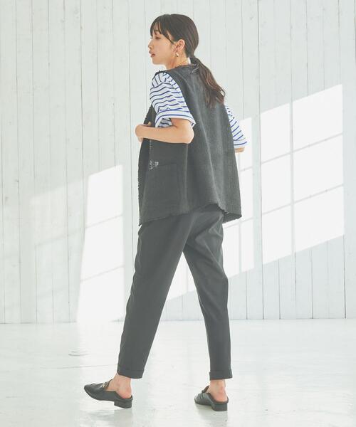 coen（コーエン）の「サマーツイードジレ（ベスト・レディース・ブラック/ベージュ・L/M）」の16枚目の写真