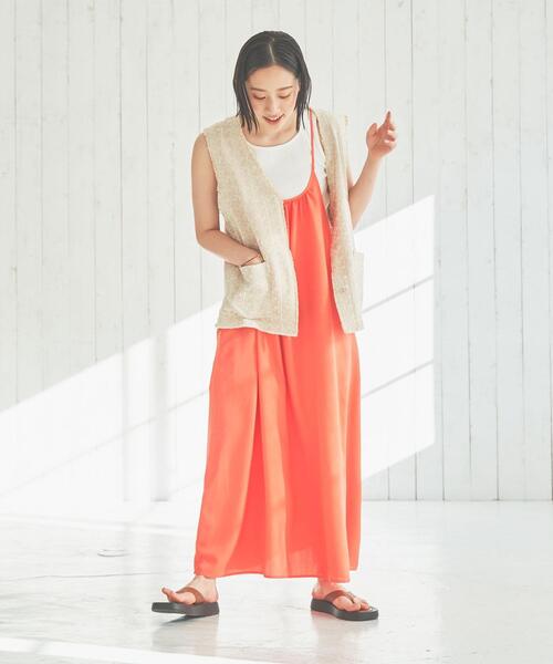 coen（コーエン）の「サマーツイードジレ（ベスト・レディース・ブラック/ベージュ・L/M）」の19枚目の写真