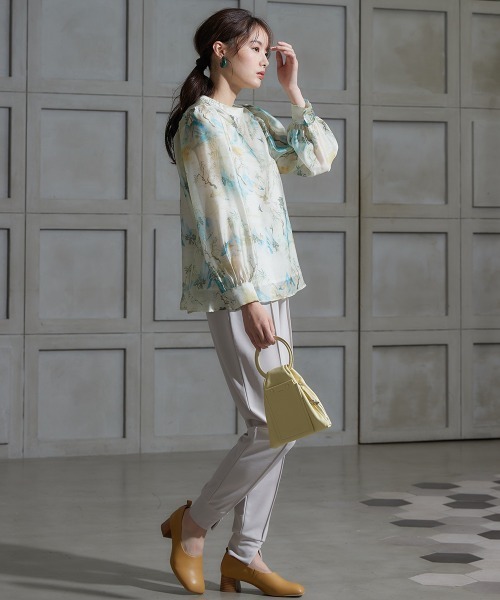 miclat（ミクラ）の「大きいサイズ　オーガンジーぼかし花柄ブラウス　miclat（シャツ/ブラウス・レディース・グリーン系/ピンク系・L/LL/3L/4L/5L）」の22枚目の写真