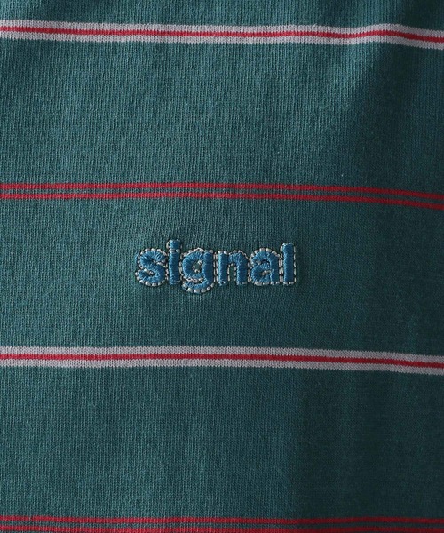 SIGNAL SPORTS(シグナルスポーツ)の「【SIGNAL SPORTS】ワンポイント刺繍/ボーダーロンT(Tシャツ/カットソー・メンズ・ブラック/ブルー/グリーン/ホワイト・SMALL/MEDIUM/LARGE)」の15枚目の写真