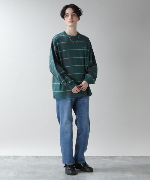 SIGNAL SPORTS(シグナルスポーツ)の「【SIGNAL SPORTS】ワンポイント刺繍/ボーダーロンT(Tシャツ/カットソー・メンズ・ブラック/ブルー/グリーン/ホワイト・SMALL/MEDIUM/LARGE)」の17枚目の写真