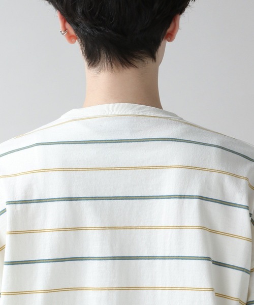 SIGNAL SPORTS(シグナルスポーツ)の「【SIGNAL SPORTS】ワンポイント刺繍/ボーダーロンT(Tシャツ/カットソー・メンズ・ブラック/ブルー/グリーン/ホワイト・SMALL/MEDIUM/LARGE)」の19枚目の写真