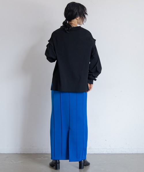VACANCY(ヴァカンシー)の「2wayスリーブTシャツ(Tシャツ/カットソー・レディース・ホワイト/ライトグレー/グリーン/ブラック/ダークブルー・FREE)」の16枚目の写真