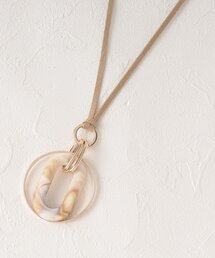 SHOO・LA・RUE | 楕円マットパーツ紐ネックレス(ネックレス)
