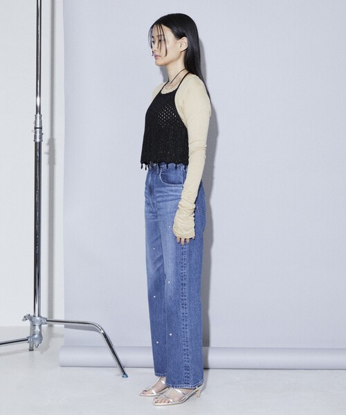 Firsthand(ファーストハンド)の「Firsthand/ファーストハンド グリッターニットビスチェ(ベスト・レディース・ブラック/シルバー・FREE)」の7枚目の写真