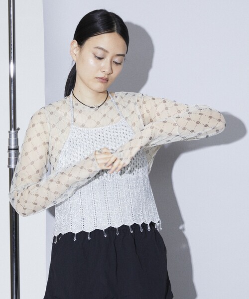 Firsthand(ファーストハンド)の「Firsthand/ファーストハンド グリッターニットビスチェ(ベスト・レディース・ブラック/シルバー・FREE)」の15枚目の写真