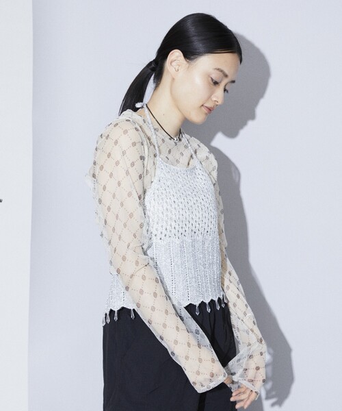 Firsthand(ファーストハンド)の「Firsthand/ファーストハンド グリッターニットビスチェ(ベスト・レディース・ブラック/シルバー・FREE)」の16枚目の写真