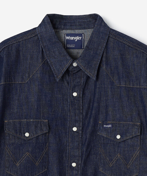 Wrangler（ラングラー）の「Wrangler | 〈別注〉ウェスタンデニムシャツ ワンウォッシュ MEN（シャツ/ブラウス・メンズ・インディゴブルー・S/L/M）」の16枚目の写真