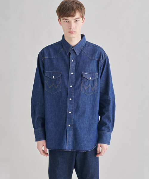 Wrangler（ラングラー）の「Wrangler | 〈別注〉ウェスタンデニムシャツ ワンウォッシュ MEN（シャツ/ブラウス・メンズ・インディゴブルー・S/L/M）」の6枚目の写真