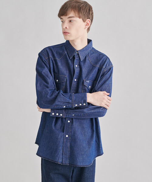 Wrangler（ラングラー）の「Wrangler | 〈別注〉ウェスタンデニムシャツ ワンウォッシュ MEN（シャツ/ブラウス・メンズ・インディゴブルー・S/L/M）」の5枚目の写真