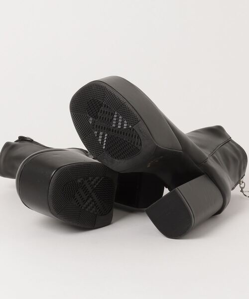 LOVEHUNTER（ラブハンター）の「LOVEHUNTER / バックリングファスナー厚底ヒールブーツ（ブーツ・レディース・アイボリー/ブラック/シルバー・S/M/L/LL/3L/SS）」の6枚目の写真