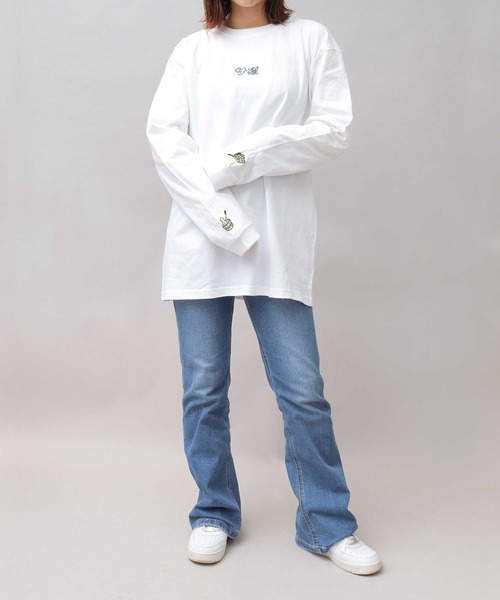 A.M.S.(エーエムエス)の「サ道 刺繍入り 袖リブ ロングスリーブ Tシャツ(Tシャツ/カットソー・メンズ・ブラック/ホワイト/グリーン・XL/L/M)」の7枚目の写真