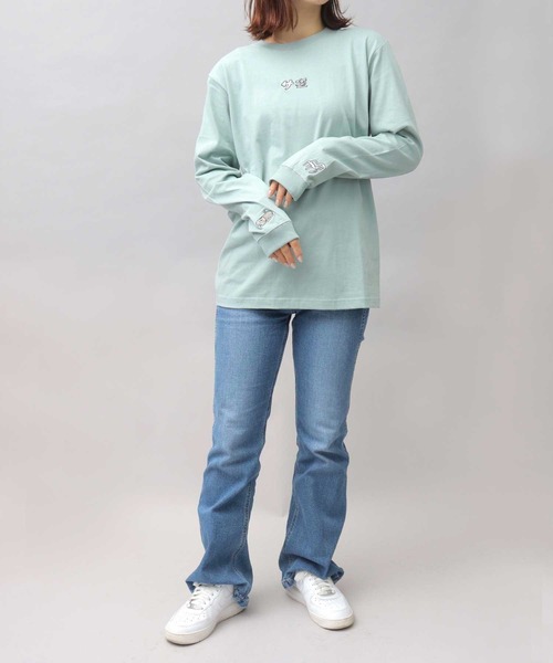 A.M.S.(エーエムエス)の「サ道 刺繍入り 袖リブ ロングスリーブ Tシャツ(Tシャツ/カットソー・メンズ・ブラック/ホワイト/グリーン・XL/L/M)」の5枚目の写真