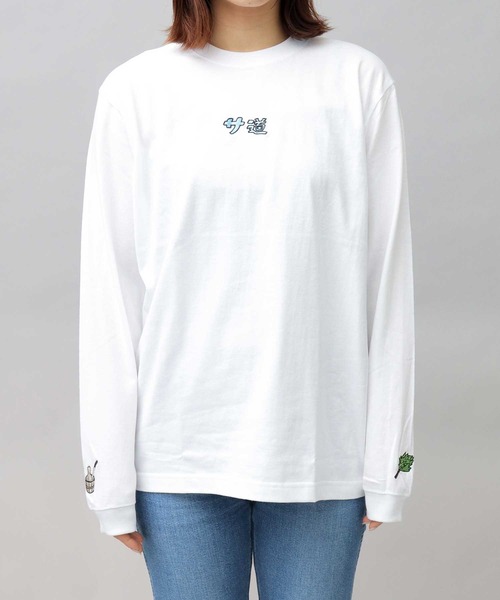 A.M.S.(エーエムエス)の「サ道 刺繍入り 袖リブ ロングスリーブ Tシャツ(Tシャツ/カットソー・メンズ・ブラック/ホワイト/グリーン・XL/L/M)」の13枚目の写真