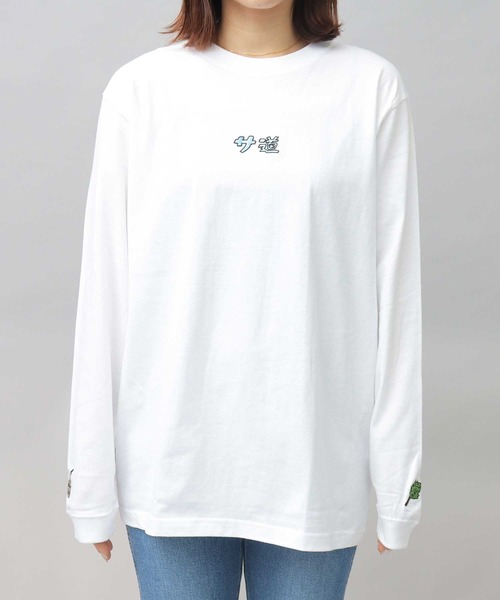 A.M.S.(エーエムエス)の「サ道 刺繍入り 袖リブ ロングスリーブ Tシャツ(Tシャツ/カットソー・メンズ・ブラック/ホワイト/グリーン・XL/L/M)」の11枚目の写真