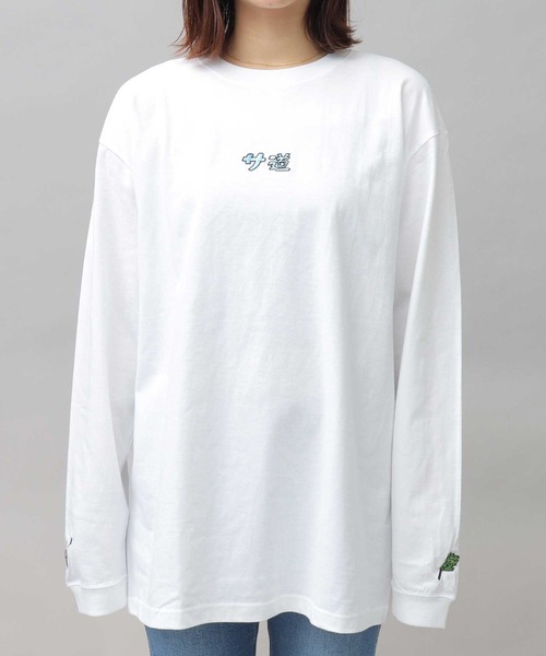 A.M.S.(エーエムエス)の「サ道 刺繍入り 袖リブ ロングスリーブ Tシャツ(Tシャツ/カットソー・メンズ・ブラック/ホワイト/グリーン・XL/L/M)」の9枚目の写真