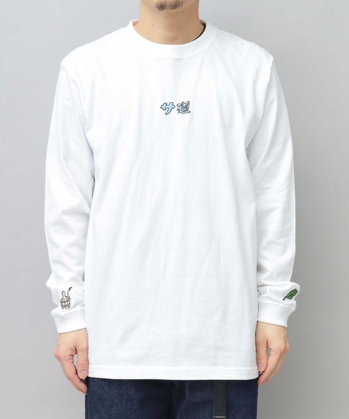 A.M.S.(エーエムエス)の「サ道 刺繍入り 袖リブ ロングスリーブ Tシャツ(Tシャツ/カットソー・メンズ・ブラック/ホワイト/グリーン・XL/L/M)」の17枚目の写真