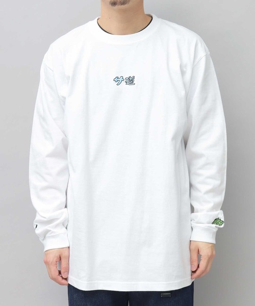 A.M.S.(エーエムエス)の「サ道 刺繍入り 袖リブ ロングスリーブ Tシャツ(Tシャツ/カットソー・メンズ・ブラック/ホワイト/グリーン・XL/L/M)」の15枚目の写真