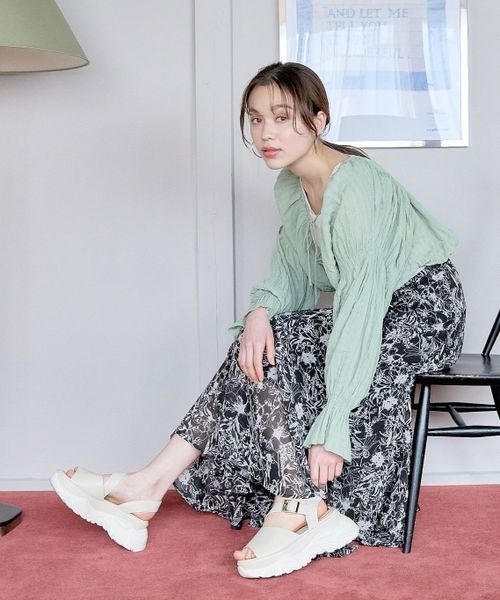 mysty woman(ミスティウーマン)の「【SサイズWEB限定】スニーカーソールサンダル 193124(サンダル・レディース・ブラック/ホワイト/ホワイト系その他・MEDIUM/SMALL/LARGE)」の4枚目の写真