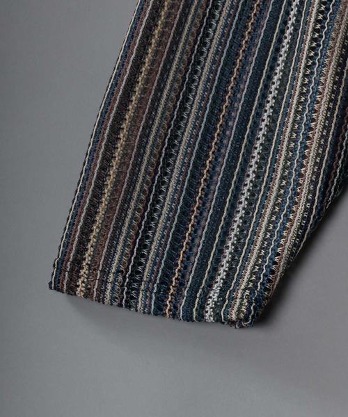 SITRY(シトリー)の「Openwork varfus knitting cardigan/透かし編み サマーニット バルファス カーディガン(カーディガン/ボレロ・メンズ・グレー系その他/ブルー系その他/イエロー系その他/ブラック/チャコールグレー/ネイビー・M/L)」の18枚目の写真