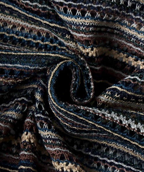 SITRY(シトリー)の「Openwork varfus knitting cardigan/透かし編み サマーニット バルファス カーディガン(カーディガン/ボレロ・メンズ・グレー系その他/ブルー系その他/イエロー系その他/ブラック/チャコールグレー/ネイビー・M/L)」の19枚目の写真