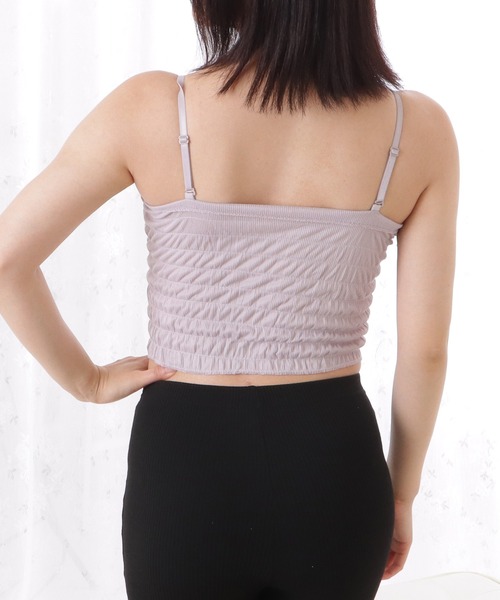 Lace Ladies(レースレディース)の「シャーリングカップインキャミソール(キャミソール・レディース・ホワイト/イエロー/グレー/ブラック・FREE)」の16枚目の写真