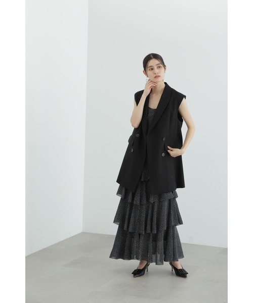 JILL STUART(ジルスチュアート)の「◆コットンダブルクロスジレ(ベスト・レディース・ブラック・SMALL/MEDIUM)」の3枚目の写真