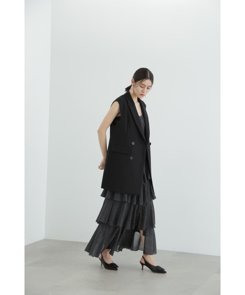 JILL STUART(ジルスチュアート)の「◆コットンダブルクロスジレ(ベスト・レディース・ブラック・SMALL/MEDIUM)」の4枚目の写真